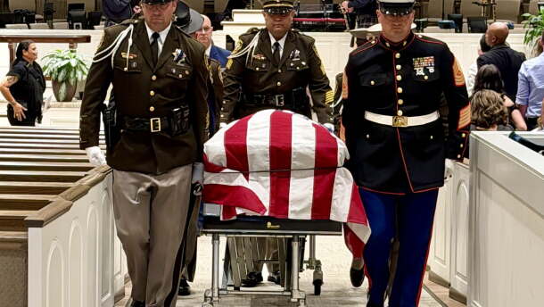 Funeral services for Officer Austin Zade Abdelnabi in Greer