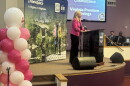 Gov. Abigail Spanberger addresses community members and state officials at Gethsemane Community Church in Norfolk on Wednesday. State leaders gathered to announce a new $150 million state fund aimed at lowering monthly marketplace health insurance premiums for eligible Virginians.