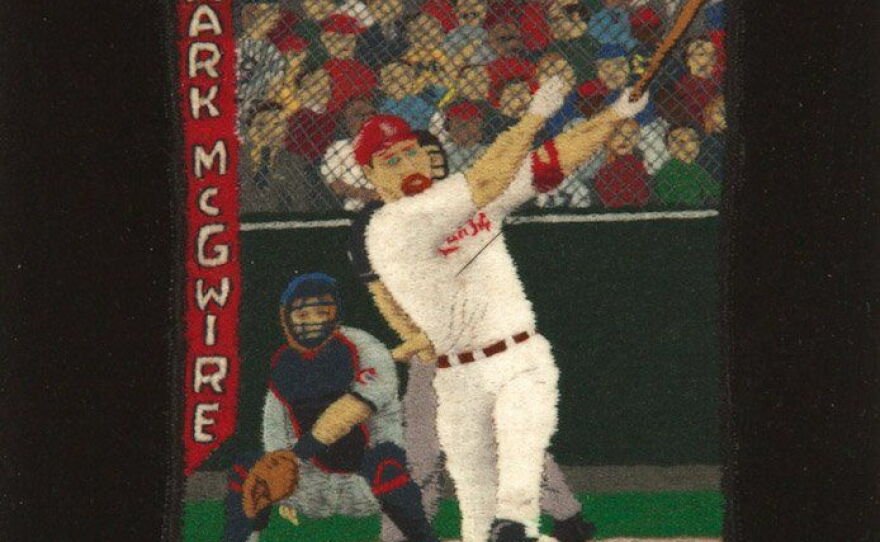 "Mark McGuire," sock threads, 1999. Courtesy of the Dreyfus Foundation
