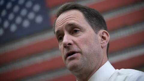 Rep. Jim Himes, D-Conn., speaks with The Associated Press about his new role on the House Intelligence Committee, in his office on Capitol Hill in Washington, Wednesday, Feb. 1, 2023. Himes has been elevated to ranking member after the new Republican leadership removed Rep. Adam Schiff, D-Calif., from the panel. (AP Photo/J. Scott Applewhite)