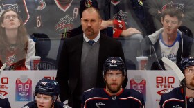 Columbus Blue Jackets coach Brad Larsen.