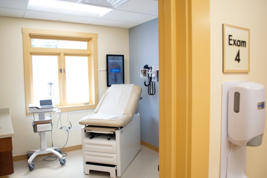 One of the exam rooms in the new facility.