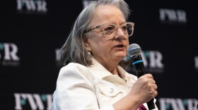 Rebecca Boxall speaks during an Arlington General Elections Candidate Forum for the City Council District 5 Race at Tarrant County College Southeast Campus on April 16, 2026, in Arlington. 