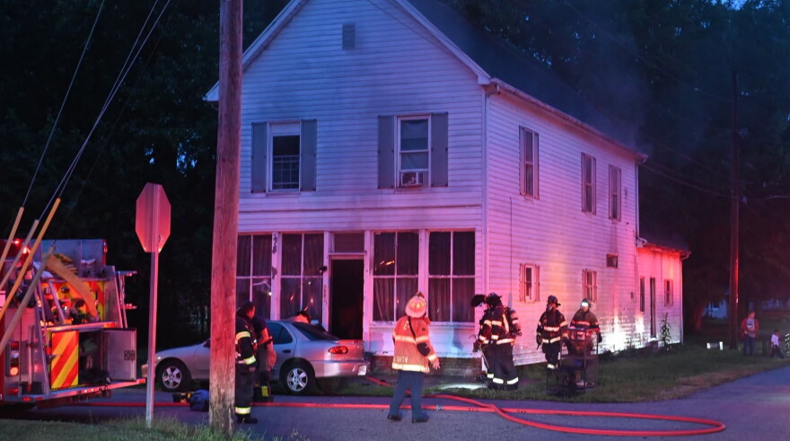 Evansville firefighters on the scene of a suspicious fire in the 1800 block of Stinson Ave., Sept 11, 2026