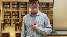 Henry Ignacio Padrón-Morales at an event on Oct. 16 announcing, "Henry I. Padrón-Morales papers," a new collection at the University of Rochester's Department of Rare Books, Special Collections and Preservation showcasin