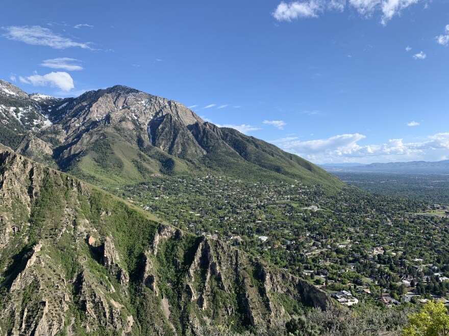 Mount Olympus with some of the Salt Lake Valley