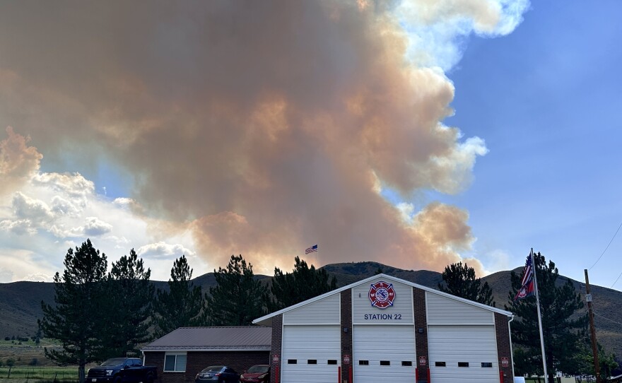 Photo of the Rocky Canyon Fire taken from Henefer, Utah, Aug. 9, 2026.