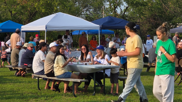 Families and friends gathered July 29, 2025, at Nymore Park for a free community picnic hosted by the city of Bemidji and the Headwaters Regional Development Commission.