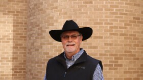 James Barbee poses for a photo outside of KACU Station at Abilene Christian University. Photo by Shaylah Conley.