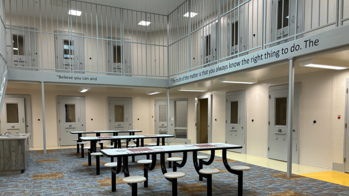 A cellblock in the new Itasca County Jail in Grand Rapids on April 25, 2024.