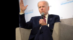 Former Vice President of the United States Joe Biden speaking with attendees at the Moving America Forward Forum hosted by United for Infrastructure at the Student Union at the University of Nevada, Las Vegas in Las Vegas, Nevada.