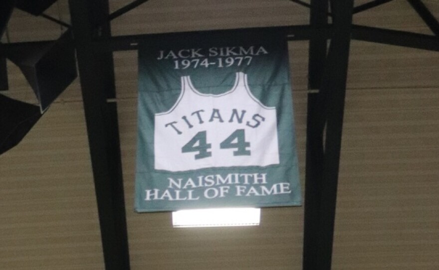 Jack Sikma banner at Shirk Center