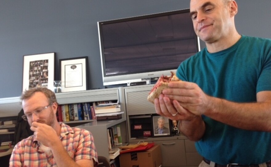 Peter wonders how a sandwich this good could have made a movie like <em>Match Point</em>.