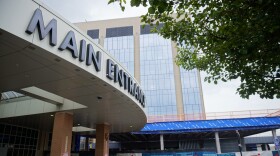 The main entrance to the Mount Nittany Medical Center in State College, Pa. 