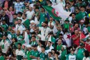 Algeria supporters react prior to the World Cup Group J soccer match between Jordan and Algeria in Santa Clara, Calif., near San Francisco, Monday, June 22, 2026.