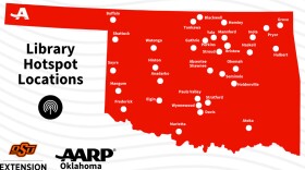 A statewide map of the Library Hotspot Program.