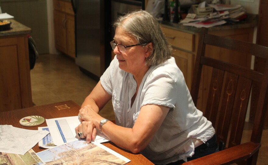 Margo Denke Griffin presides over meeting of Friends of Hondo Creek.
