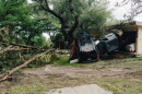 Damaged cars that washed away in the flood in Kerrville on July 16, 2026.