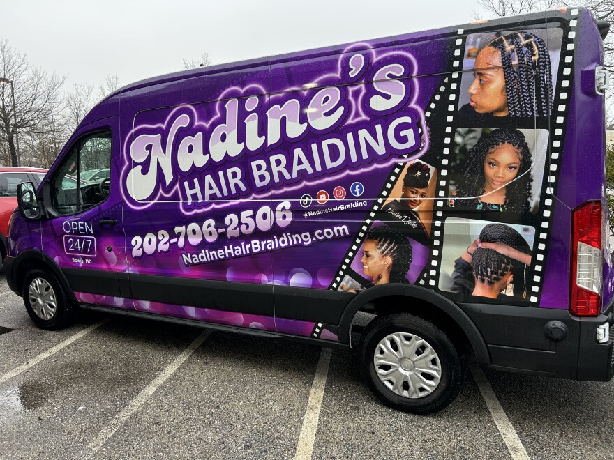 Nadine's Hair Braiding van.