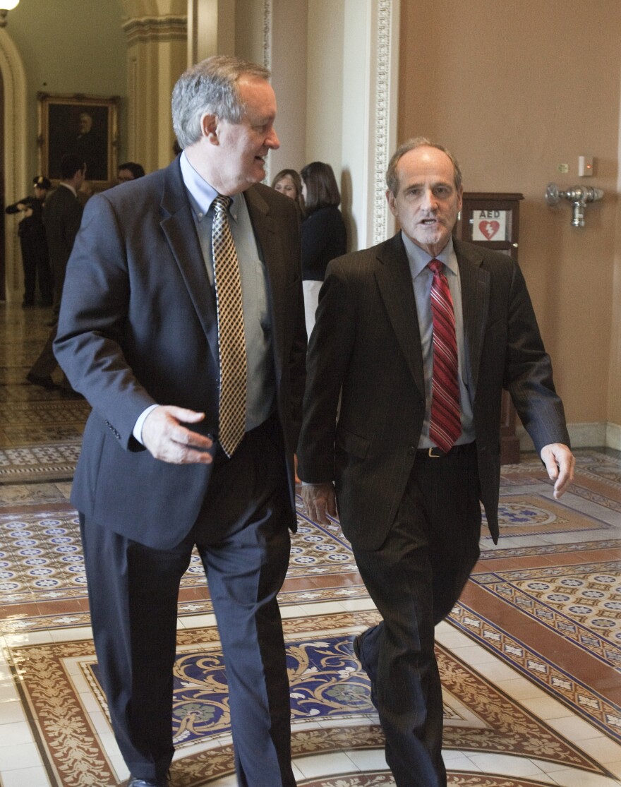 Idaho's Republican Senators Mike Crapo and Jim Risch on Capitol Hill.