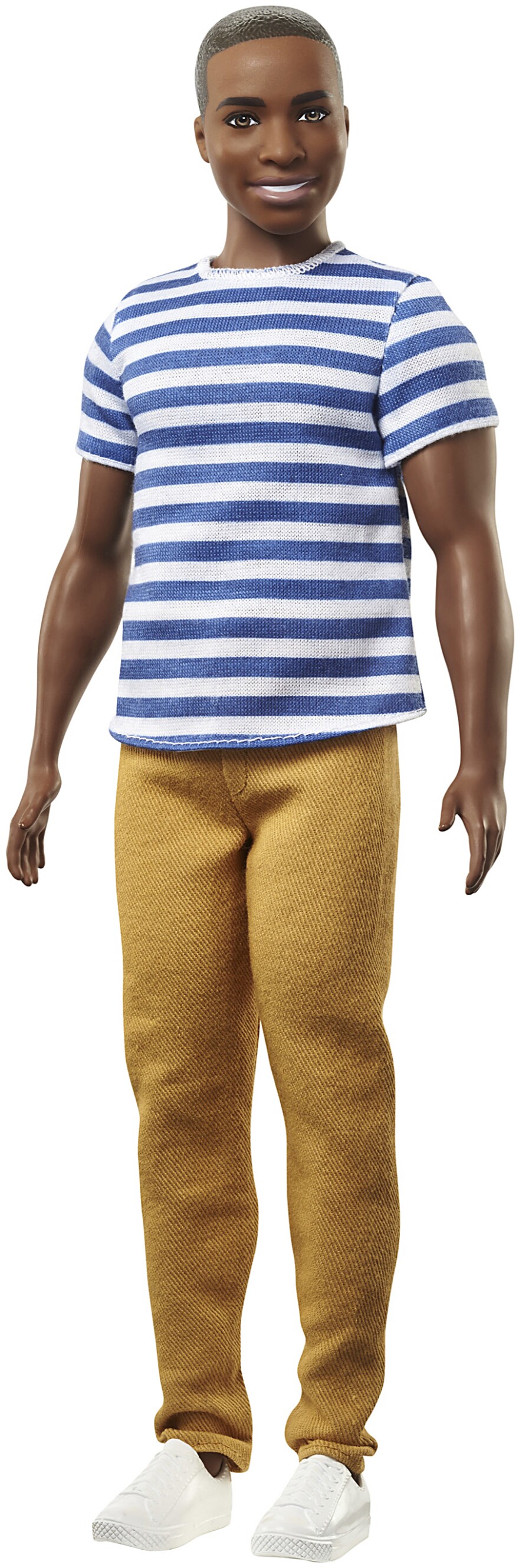 The "broad"-bodied Ken is part of a new line of the dolls Mattel rolled out Tuesday. The updated Ken dolls will have a variety of skin tones, body shapes and hair styles.