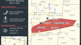 Flash flood warning May 27, 2026.