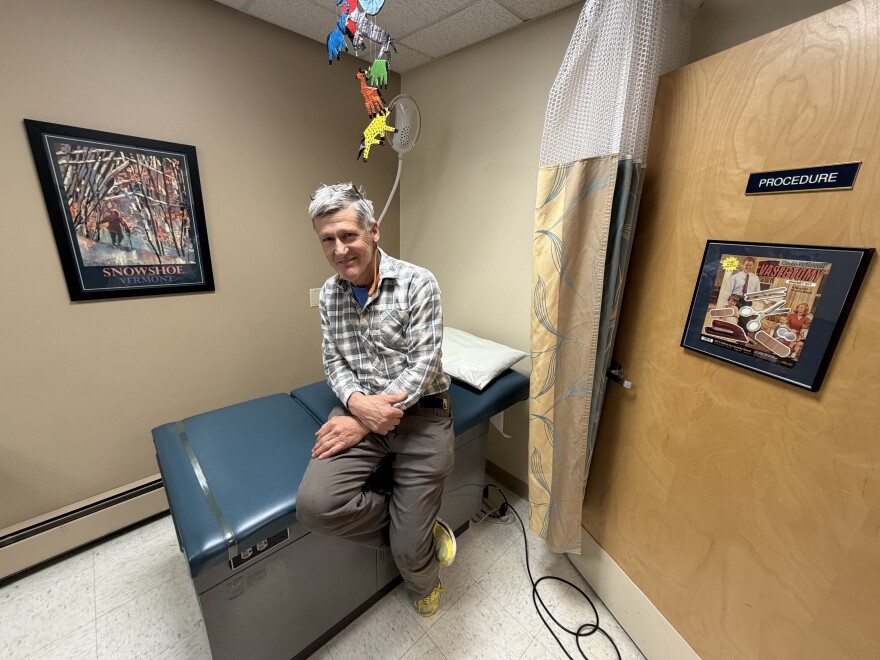 Dr. Michael Curtis, seen here in his White River Junction clinic, offers vasectomies for a flat rate of $1,200. He will use a sliding scale based on a patient's financial situation, and he's also open to bartering.
