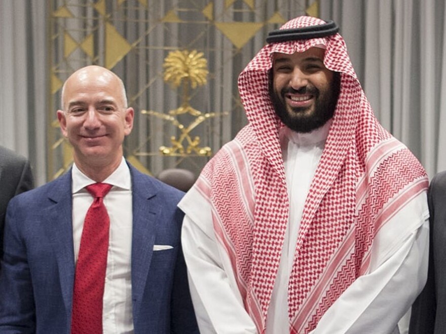 The phone of Jeff Bezos allegedly was hacked via a WhatsApp account held by Saudi Crown Prince Mohammed bin Salman.