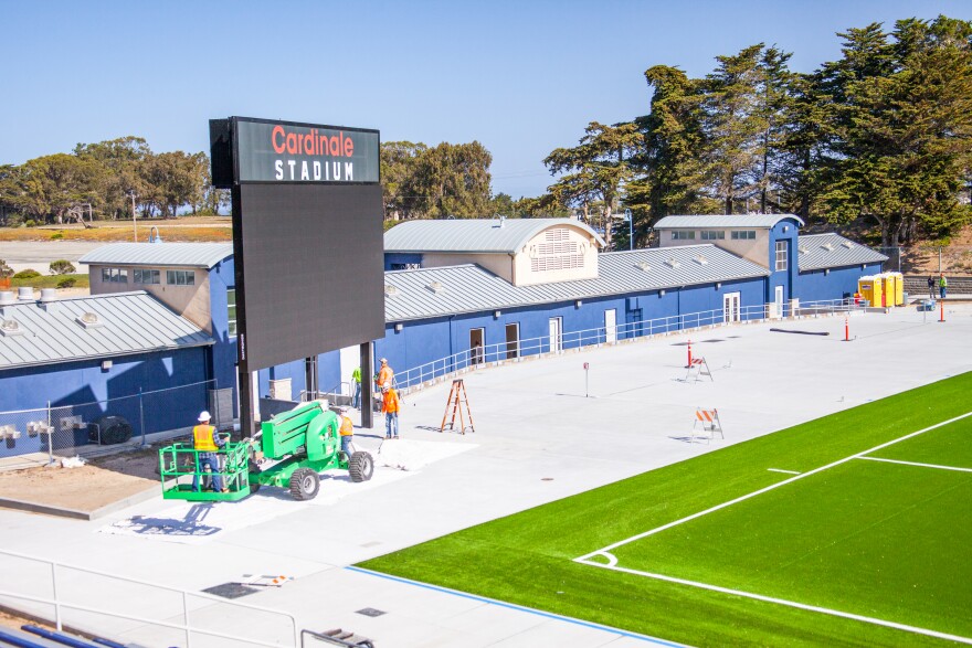 The 70-year-old stadium built by the U.S. Army received a $12 million face lift. It's now the home to the Monterey Bay F.C.