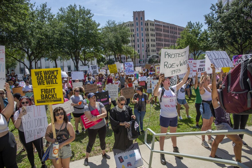 Hundreds of people gathered in Joe Chirulla Courthouse Square in downtown Tampa, chanting things like “What do we want? Choices! When do we want it? Always!” 