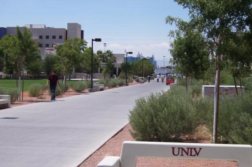 The view of the Las Vegas Strip from the UNLV campus.