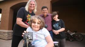 Family photo of Shirley Austin, Daniel Harrot, Mason and Joshua 