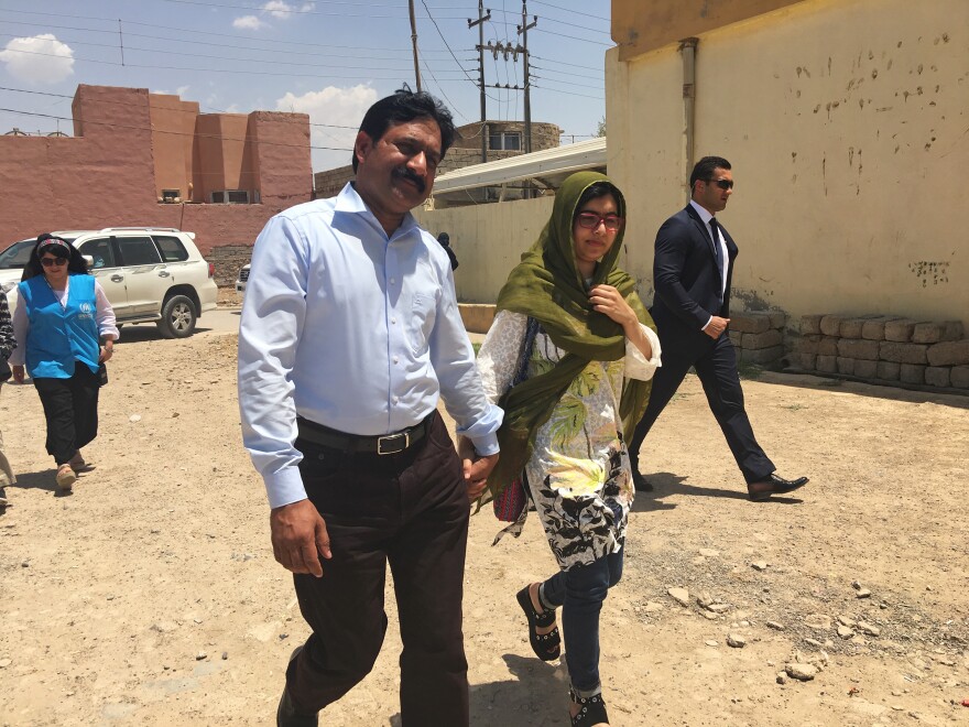 Malala and her father Ziauddin Yousafzai spent her 20th birthday near Dohuk in the Kurdistan region of Iraq. They traveled there to meet Yazidi girls and young women who are struggling to get an education.