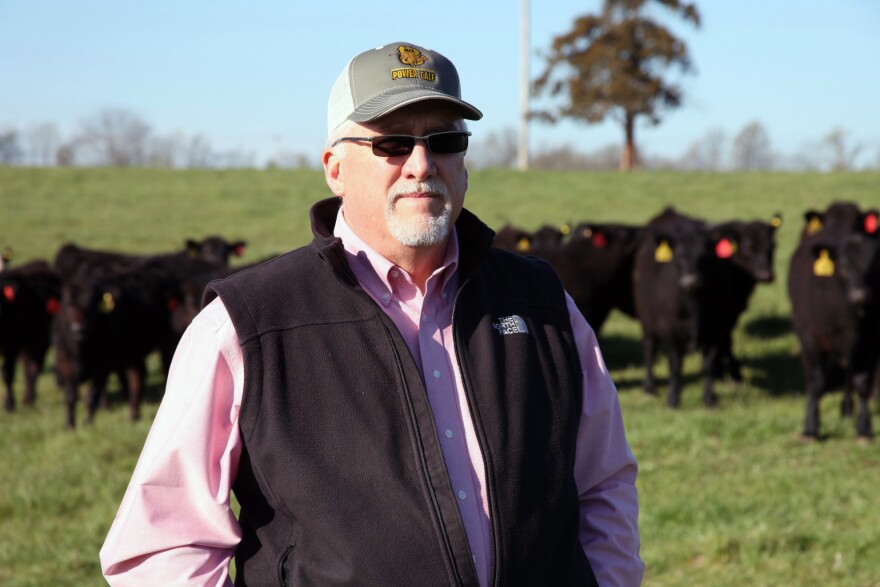 Cattle rancher Mike John runs a cow-calf operation in Hunstville, Missouri, and says he hopes international trade will open up new markets for his beef.