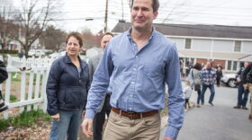  Rep. Seth Moulton (D-Mass.) arrives for a community project and presidential campaign stop in Manchester, N.H. in July. (Scott Eisen/Getty Images)