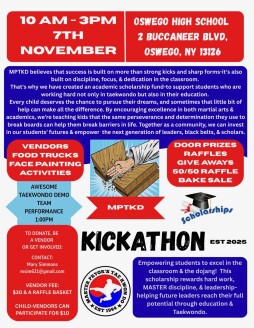 MPTKD Kickathon November 7, 2026 Oswego, NY