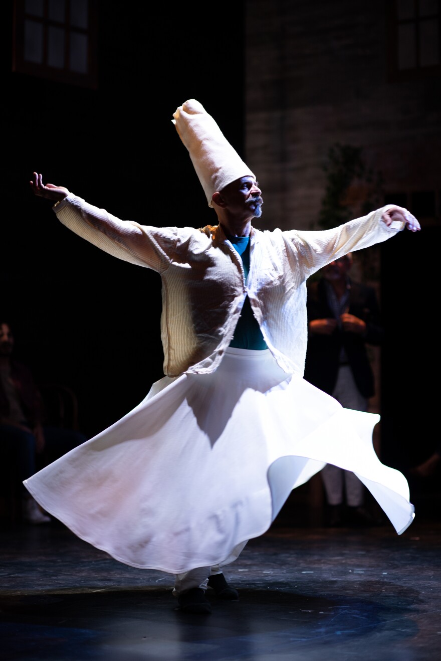 The play <em>10,000 Balconies </em>is loosely based on the story of Romeo and Juliet. It is set in Damascus, Syria, and its star-crossed lovers are named Rumman and Jasmeen.
