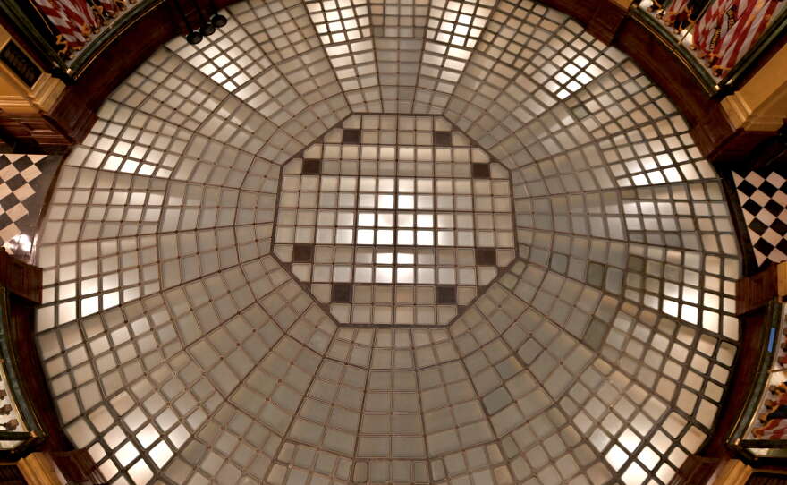 A full view of the glass floor