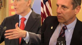 Republican Senator Rob Portman (left) and Democratic Senator Sherrod Brown both agreed that President Trump's travel ban has problems. 