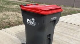 Here's a 64-gallon tote that Pekin residents are currently using for recycling pickup. If they need it, residents can get 96-gallon tote from the city for free.
