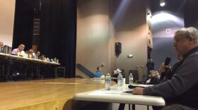 Interior Department Deputy Secretary David Bernhardt addresses the North Slope Borough Assembly in Utqiagvik March 6, 2018. (Photo by Ravenna Koenig/Alaska’s Energy Desk)