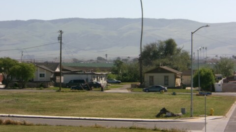 The east side of the Gonzales Family Apartments project site.