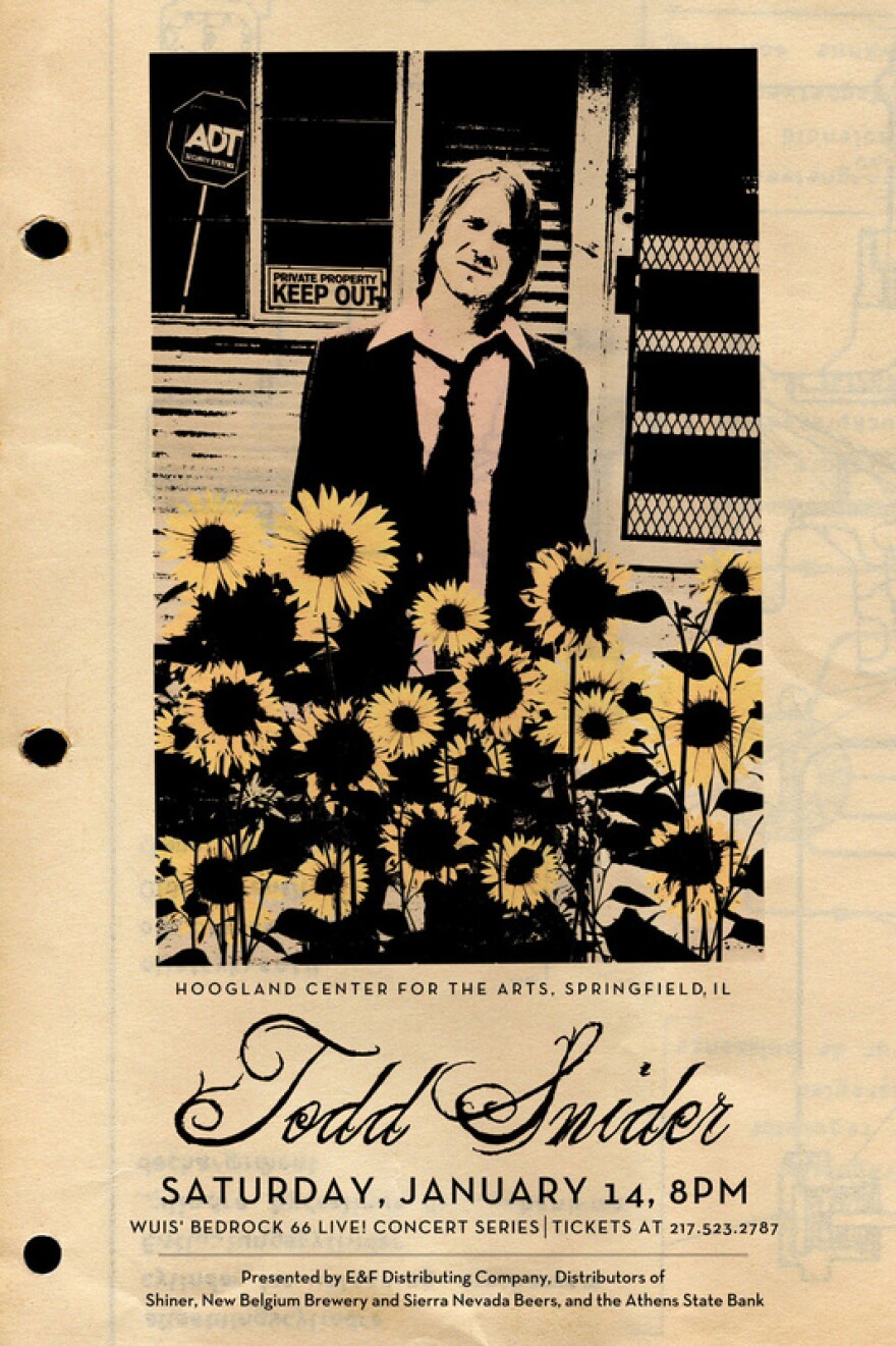 Todd Snider Bedrock 66 Live! concert poster