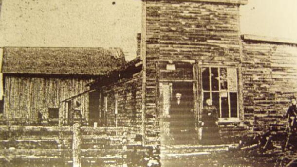 One of the buildings of Pere Cheney stood before the town was no more