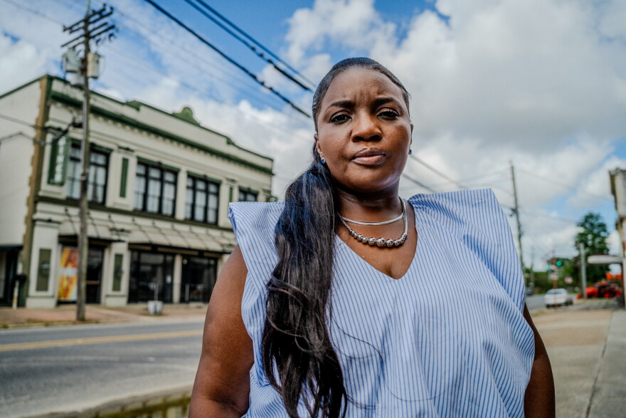 Ashley Gaignard stands in downtown Donaldsonville in Ascension Parish, Louisiana, on Tuesday, June 9, 2026. 