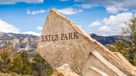 Estes Park sign welcoming to this beautiful town