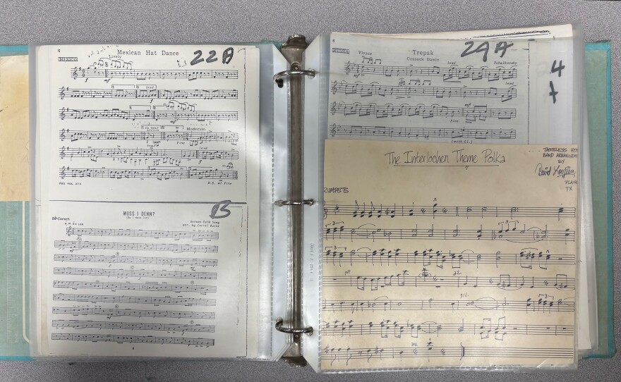 A page of polka songs including "The Interlochen Theme Polka".