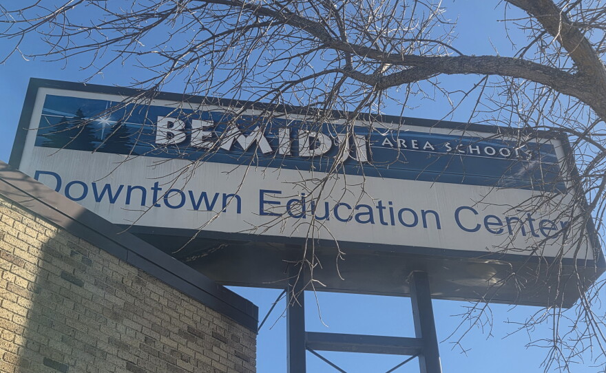The Bemidji School Board meets at the district's downtown education center in Bemidji, shown on a sunny Oct. 21, 2026.