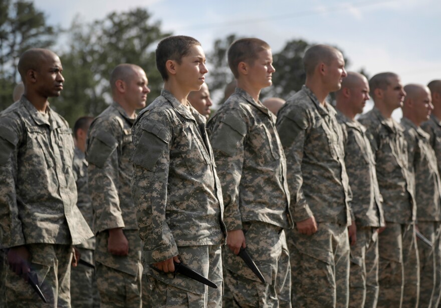 Soldiers participate in close arm combative training during the Ranger Course at Ft. Benning.