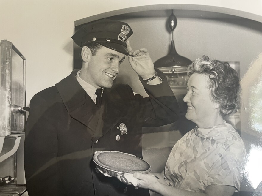 Tony Esposito delivered a Thanksgiving Pie to Mayor Daley's wife, Eleanor, when he was a young police officer in Chicago.